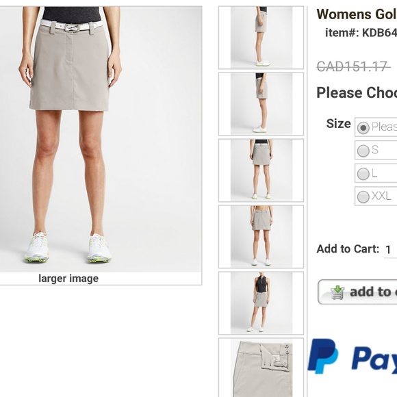 Nike Dri fit white GOLF GYM TENNIS SKORT sz4 - Picture 3 of 8